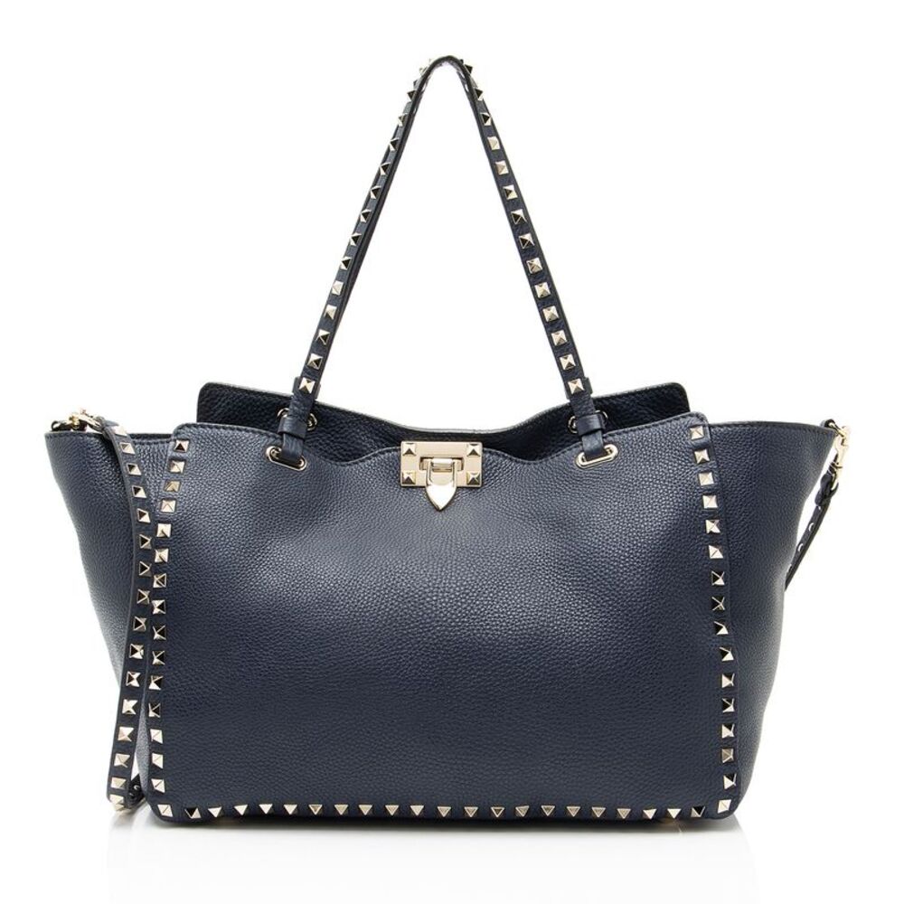 Valentino Leather Rockstud Medium Tote